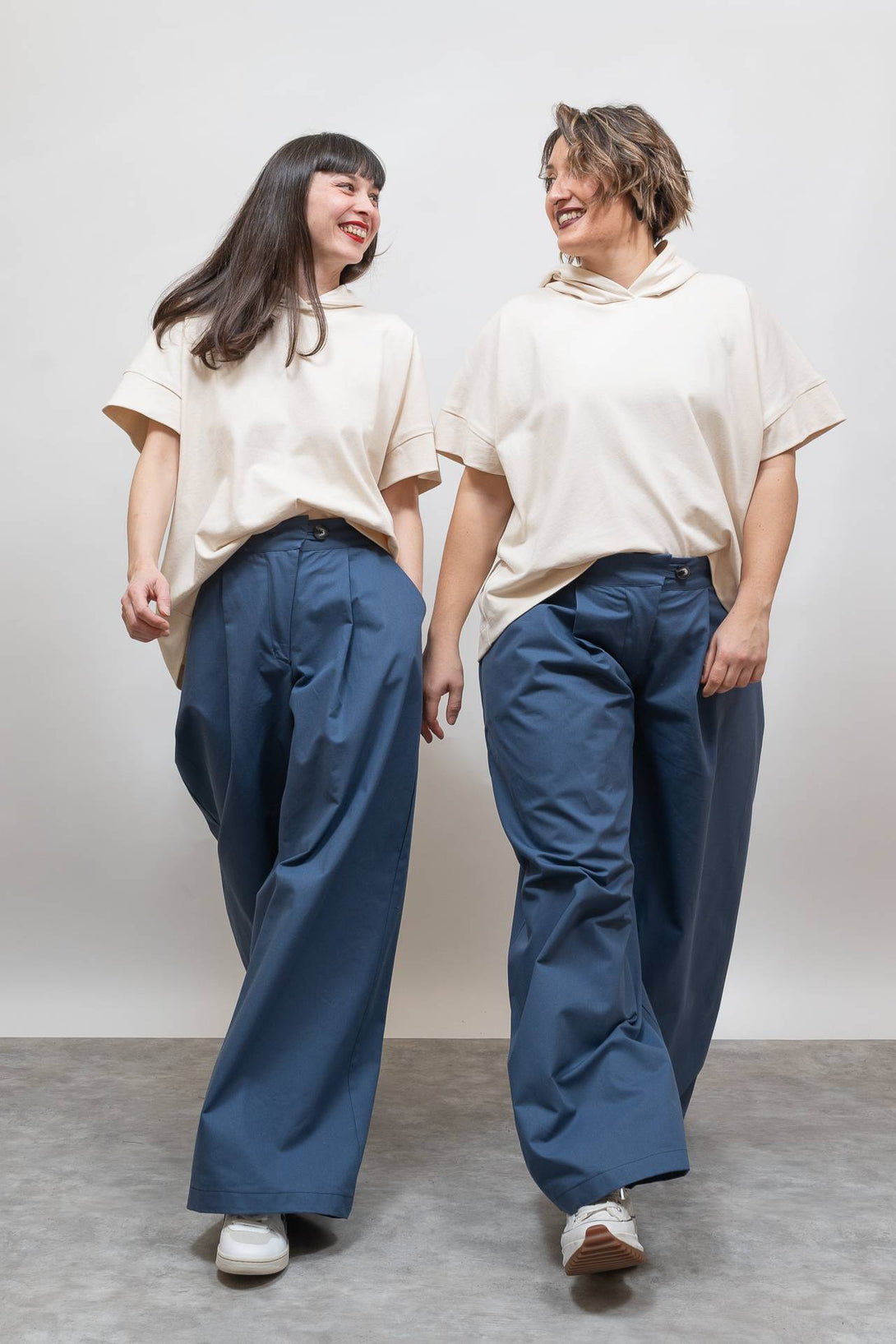 Falda pantalón pala azul-Elisa Muresan