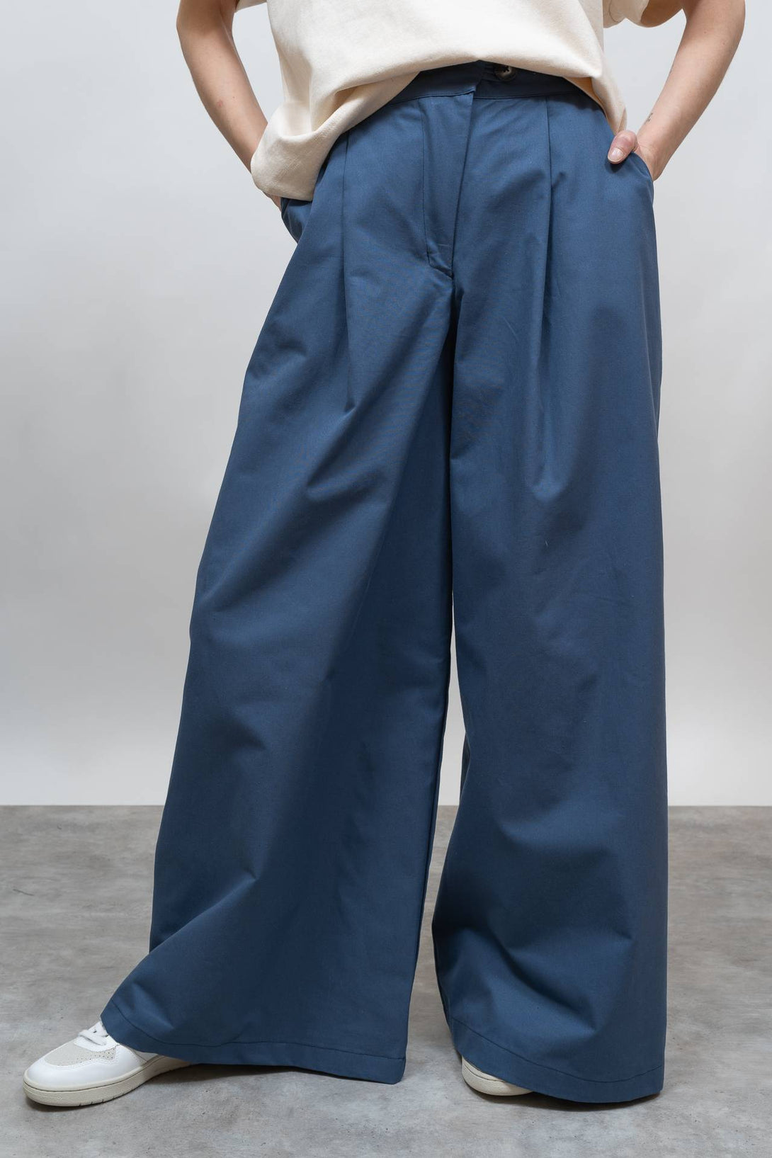 Falda pantalón pala azul-Elisa Muresan