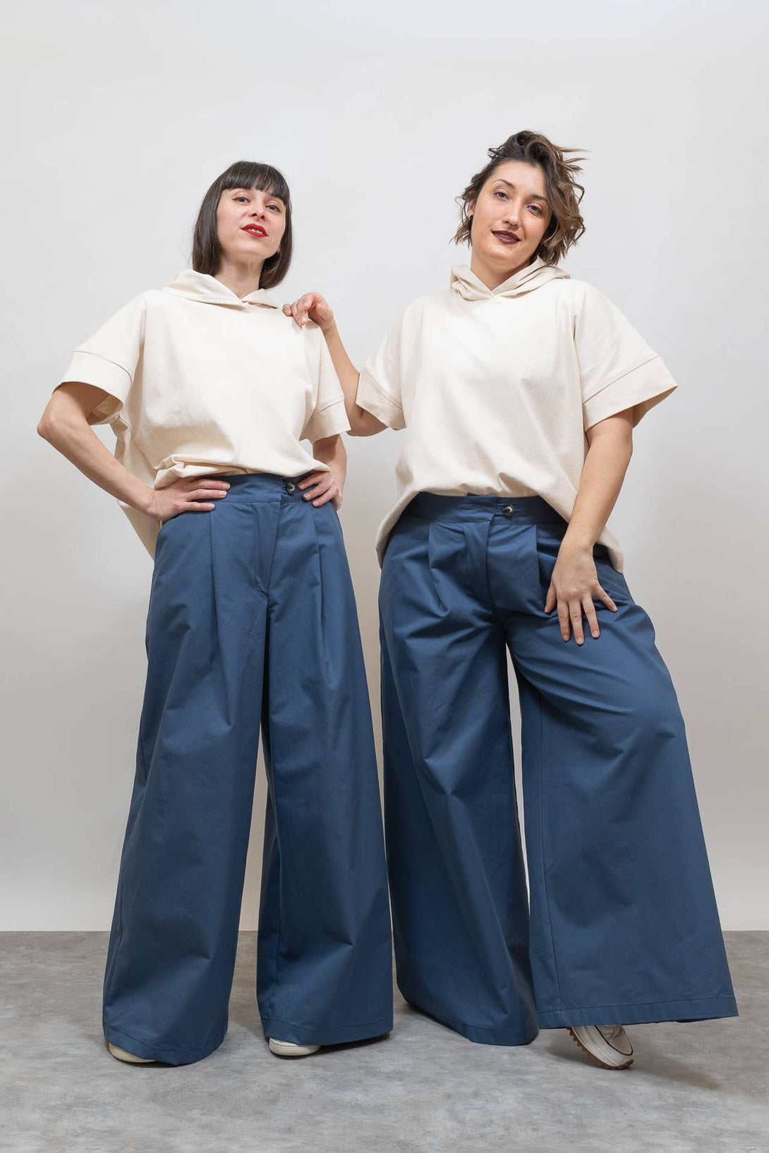 Falda pantalón pala azul-Elisa Muresan