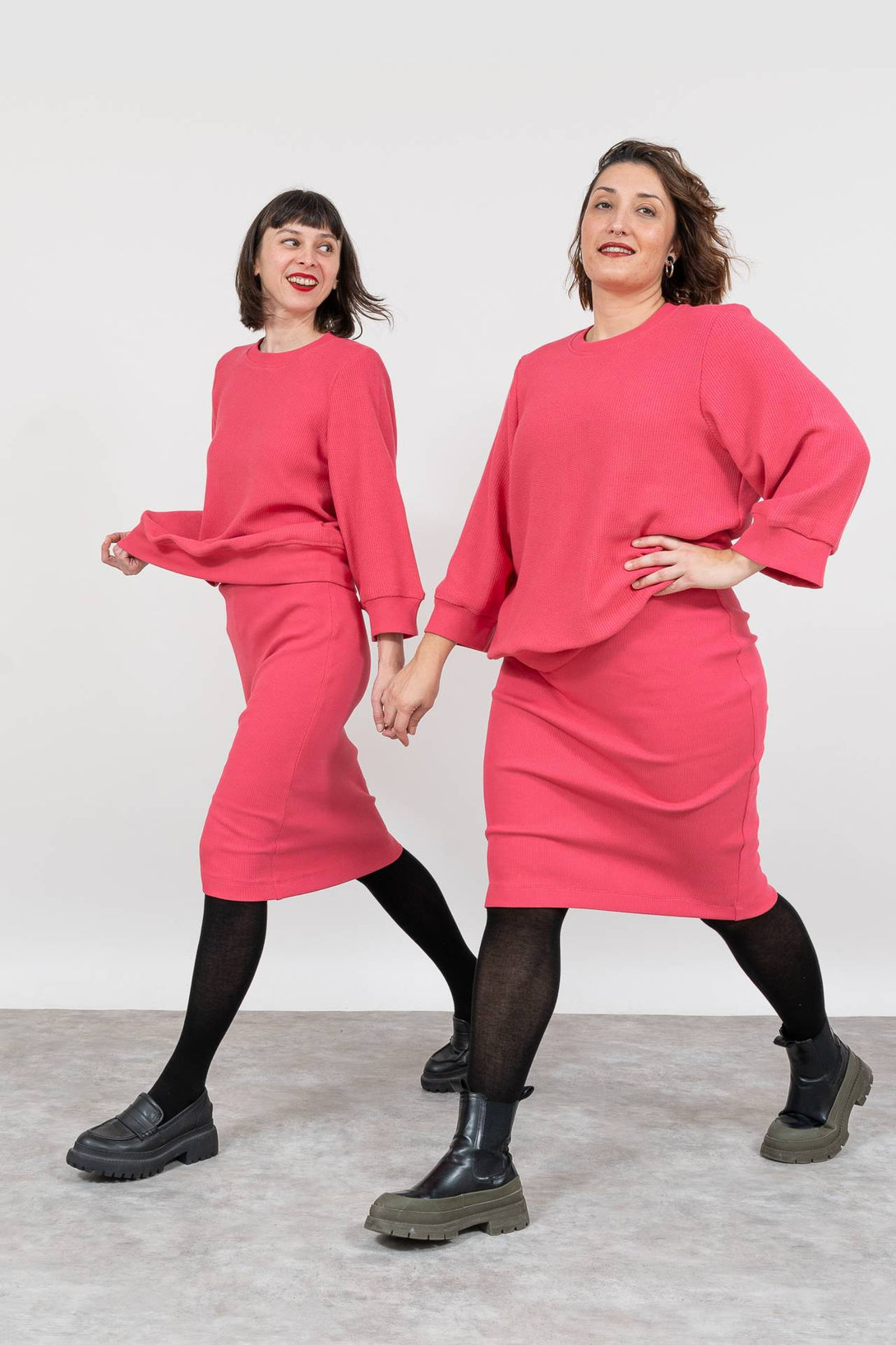 Falda tubo rosa-Elisa Muresan