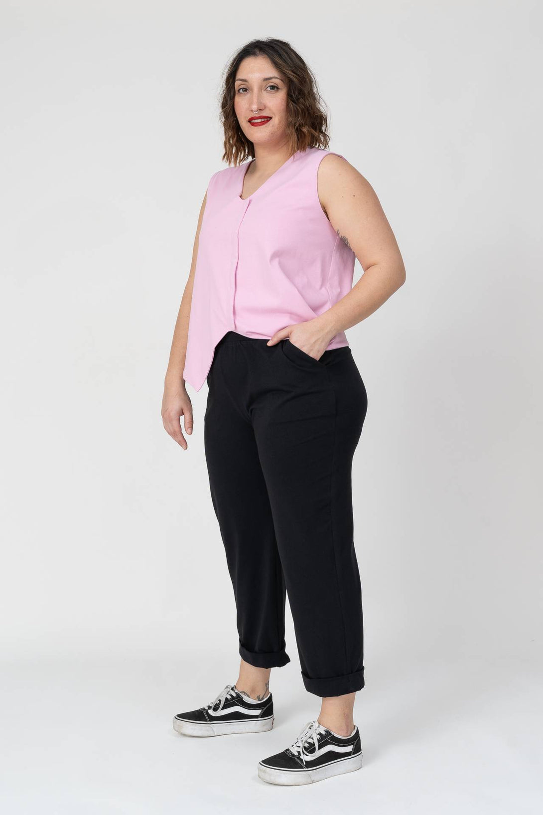 Pantalón básico negro-Elisa Muresan