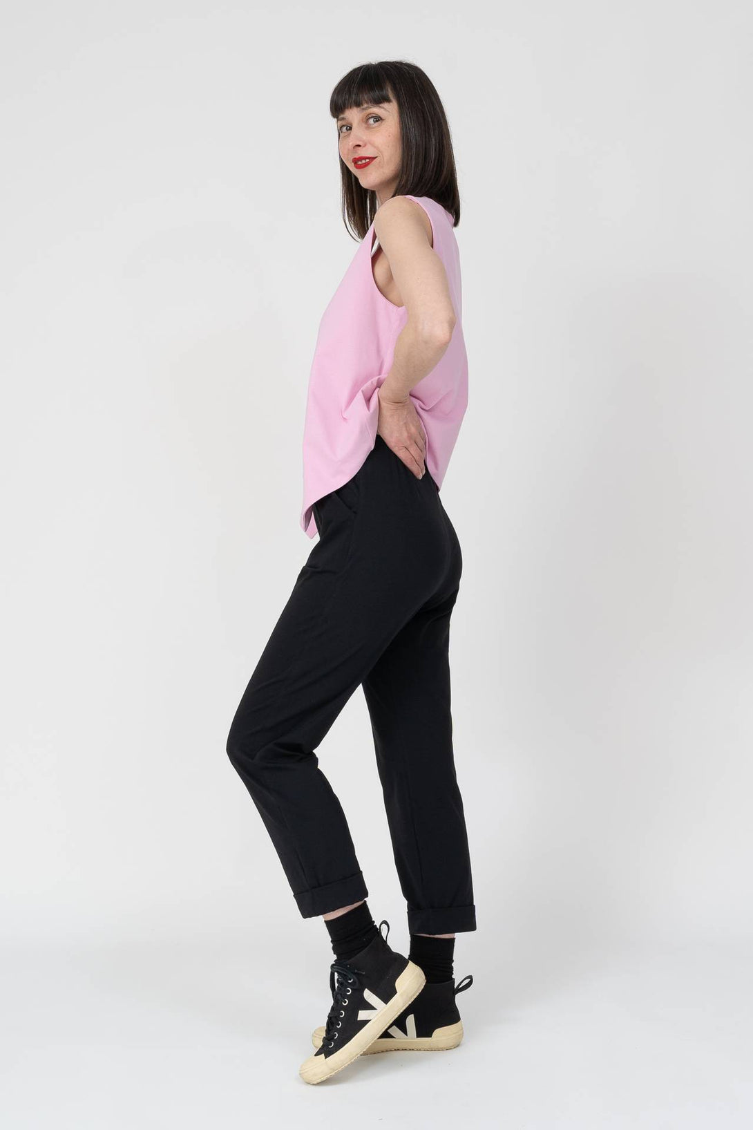 Pantalón básico negro-Elisa Muresan
