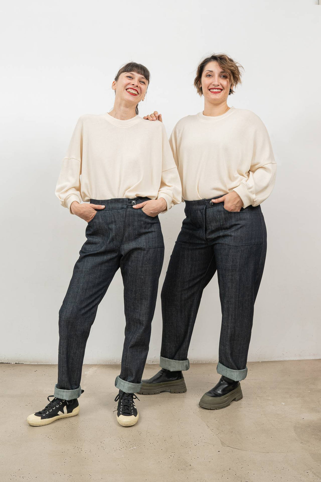 Pantalón denim estrecho-Elisa Muresan
