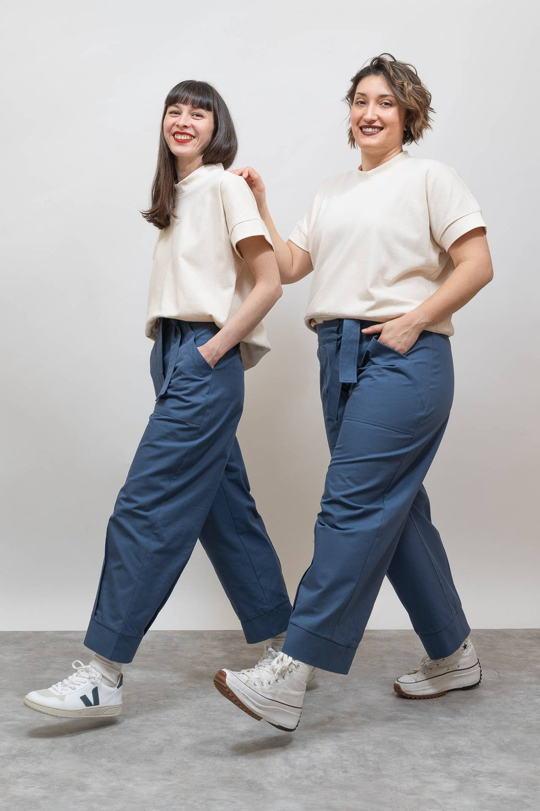 Pantalón lazo azul-Elisa Muresan