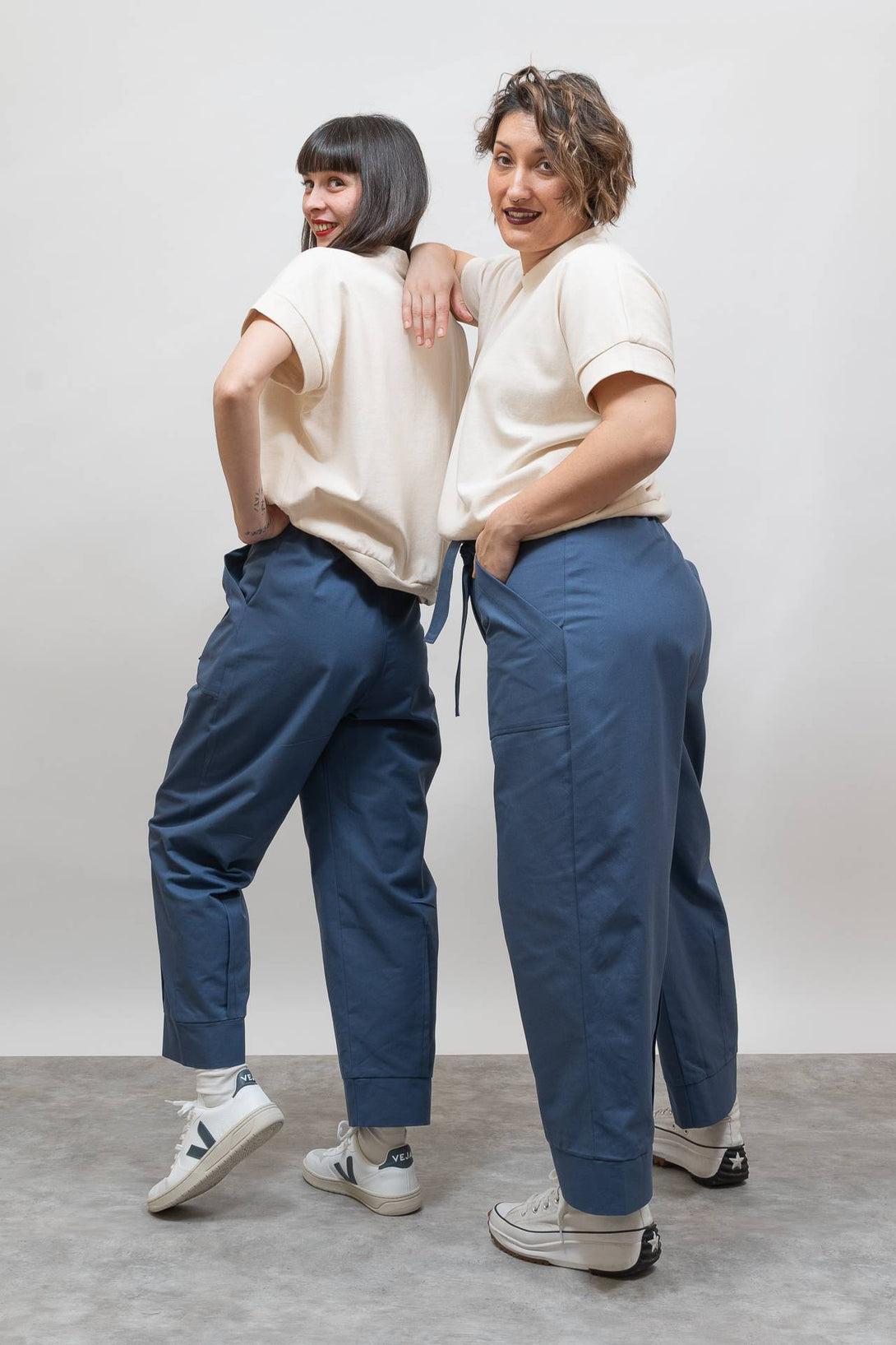 Pantalón lazo azul-Elisa Muresan