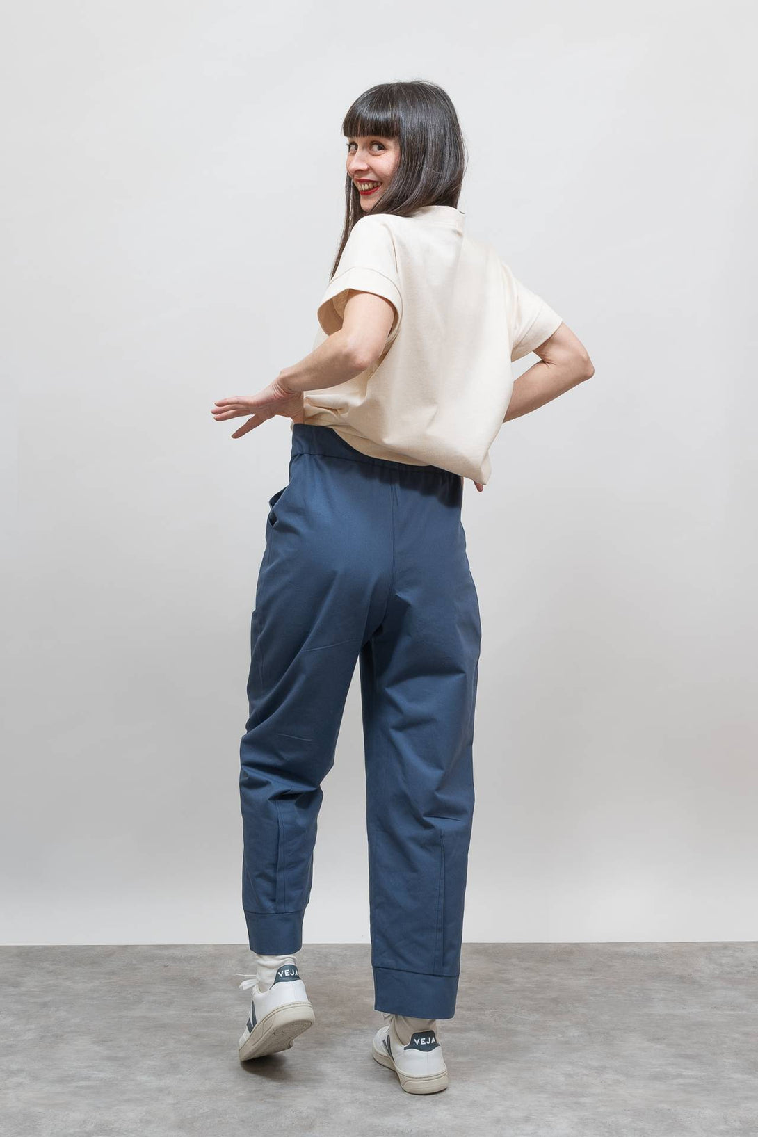 Pantalón lazo azul-Elisa Muresan