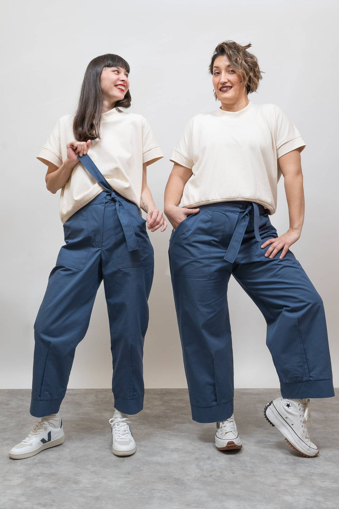 Pantalón lazo azul-Elisa Muresan