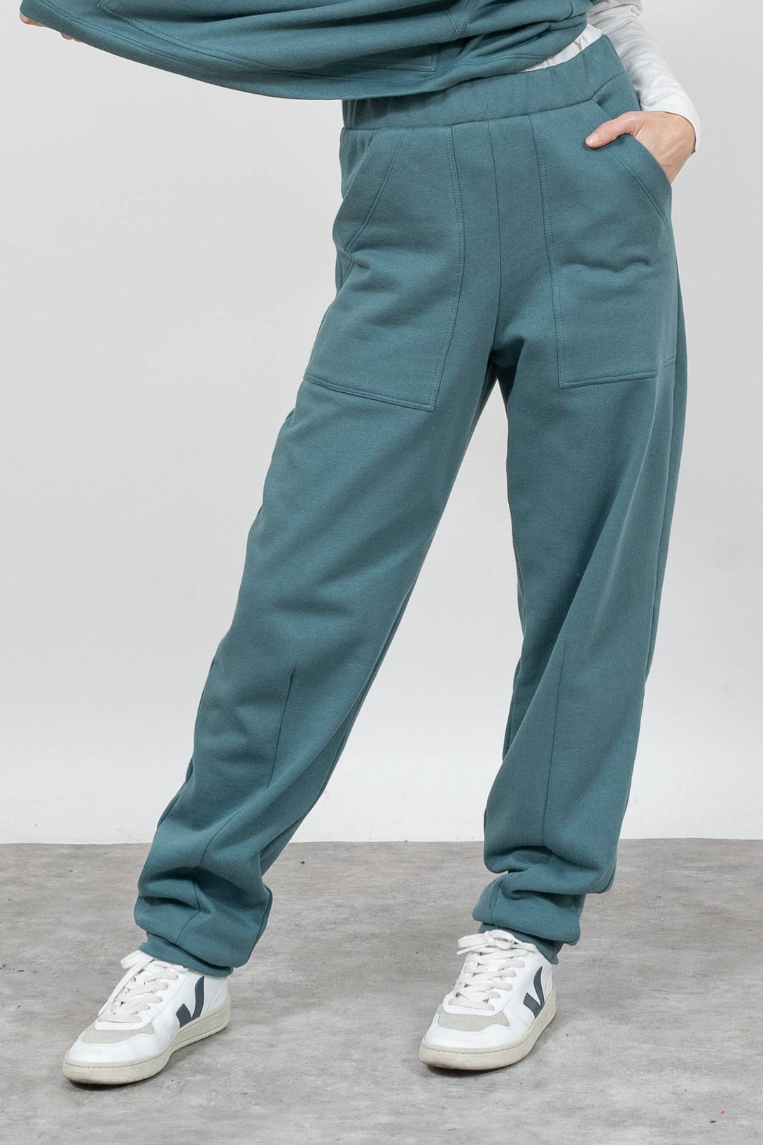 Pantalón pinza verde-Elisa Muresan