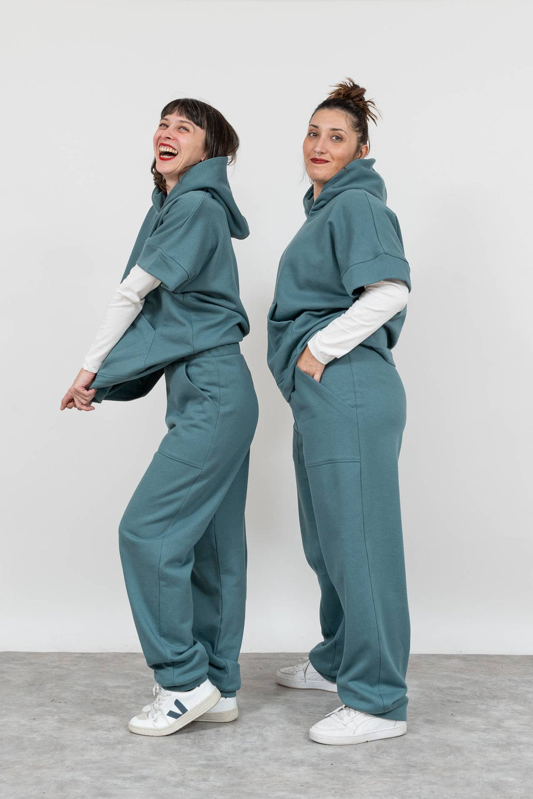 Pantalón pinza verde-Elisa Muresan