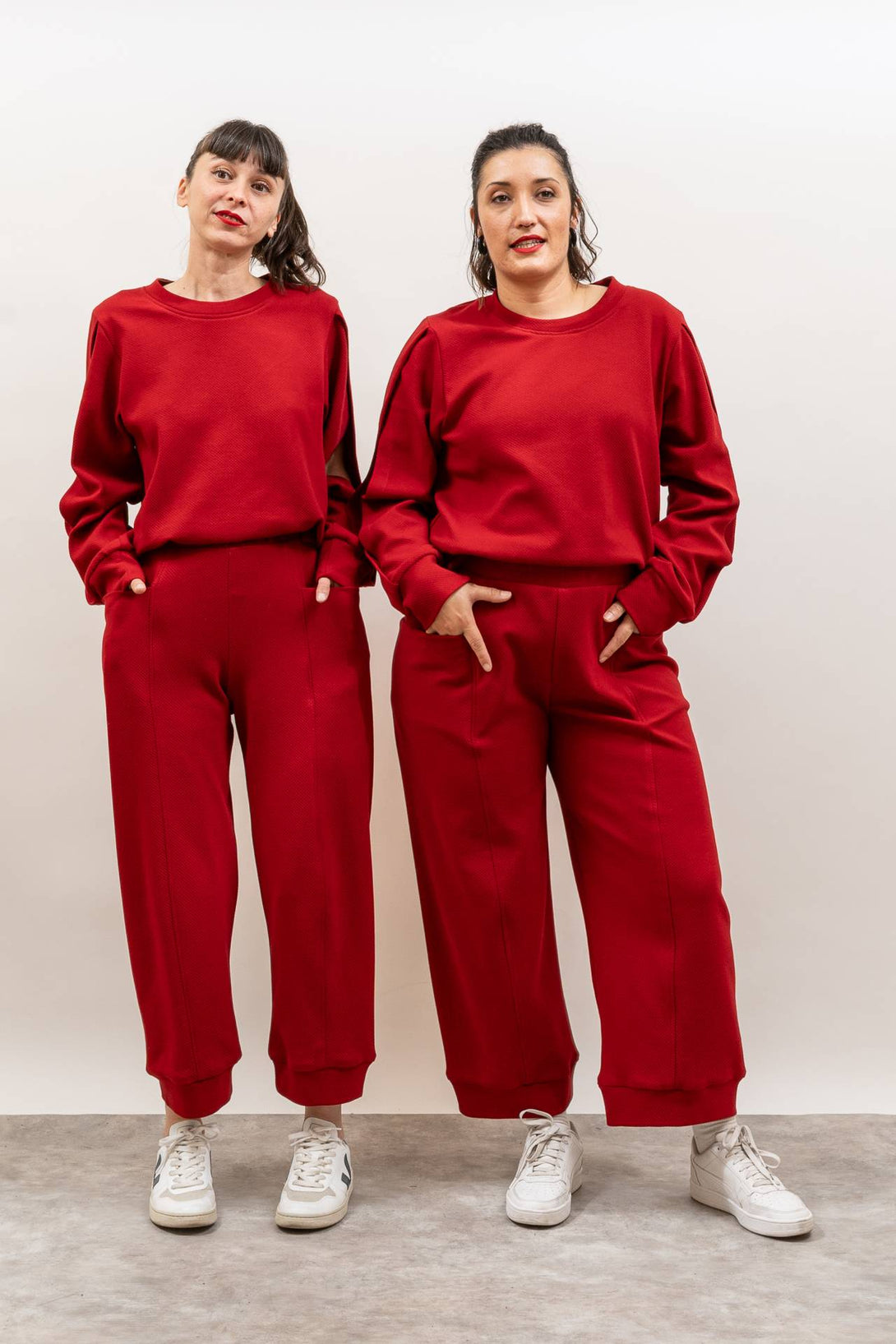 Pantalón Puzzle rojo-Elisa Muresan