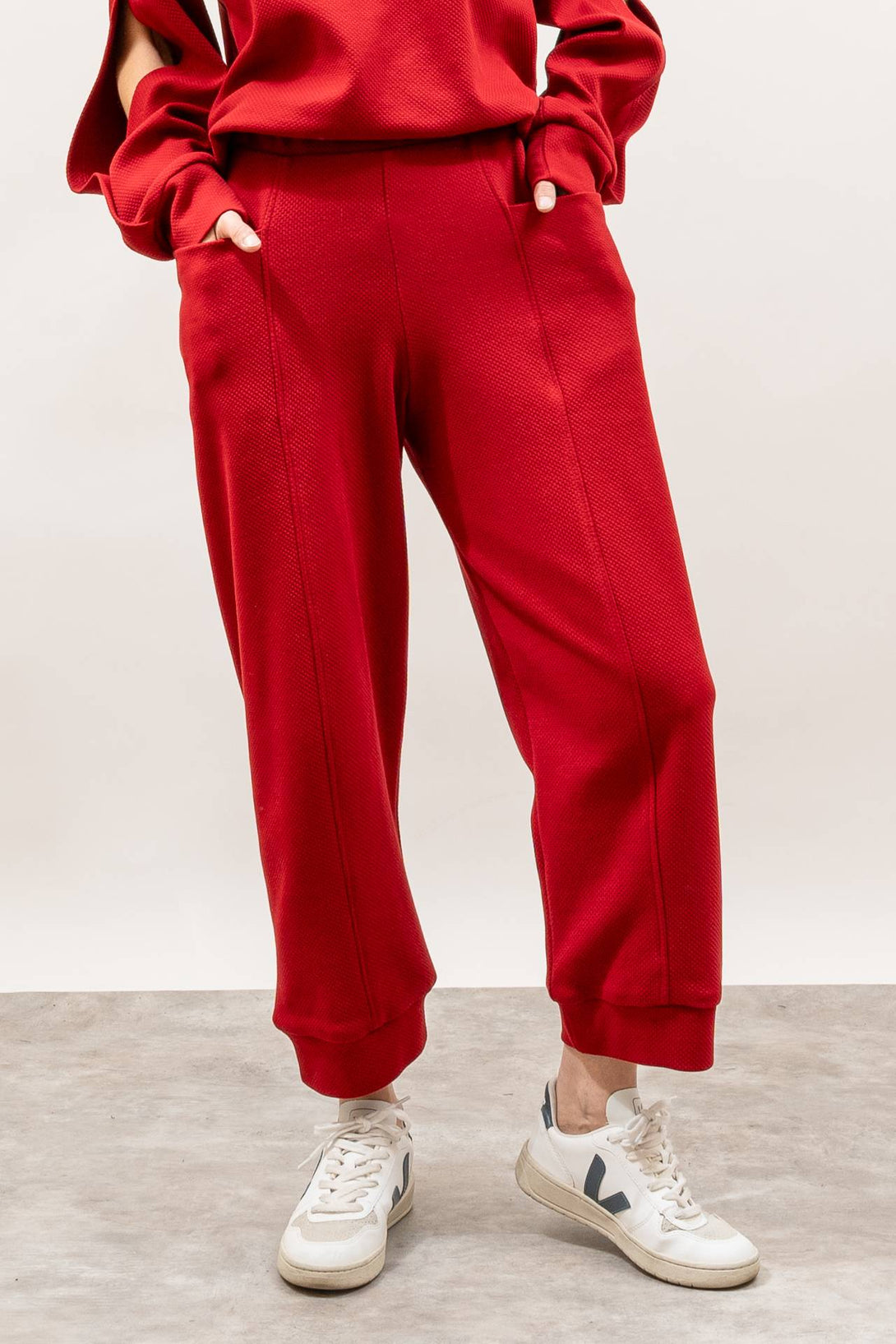 Pantalón Puzzle rojo-Elisa Muresan