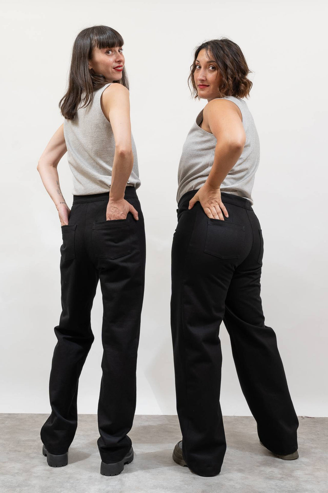 Pantalón recto negro Pitu-Elisa Muresan