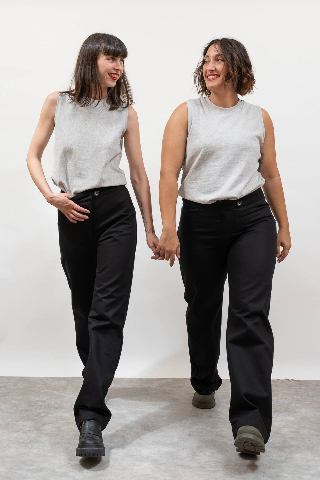 Pantalón recto negro Pitu-Elisa Muresan