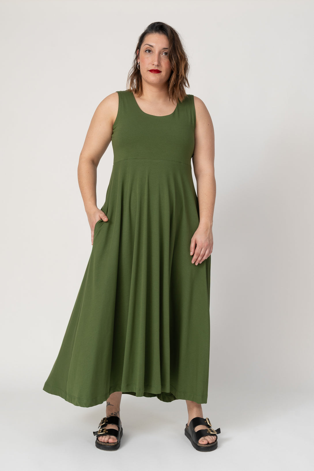 vestido bailarina verde-Elisa Muresan