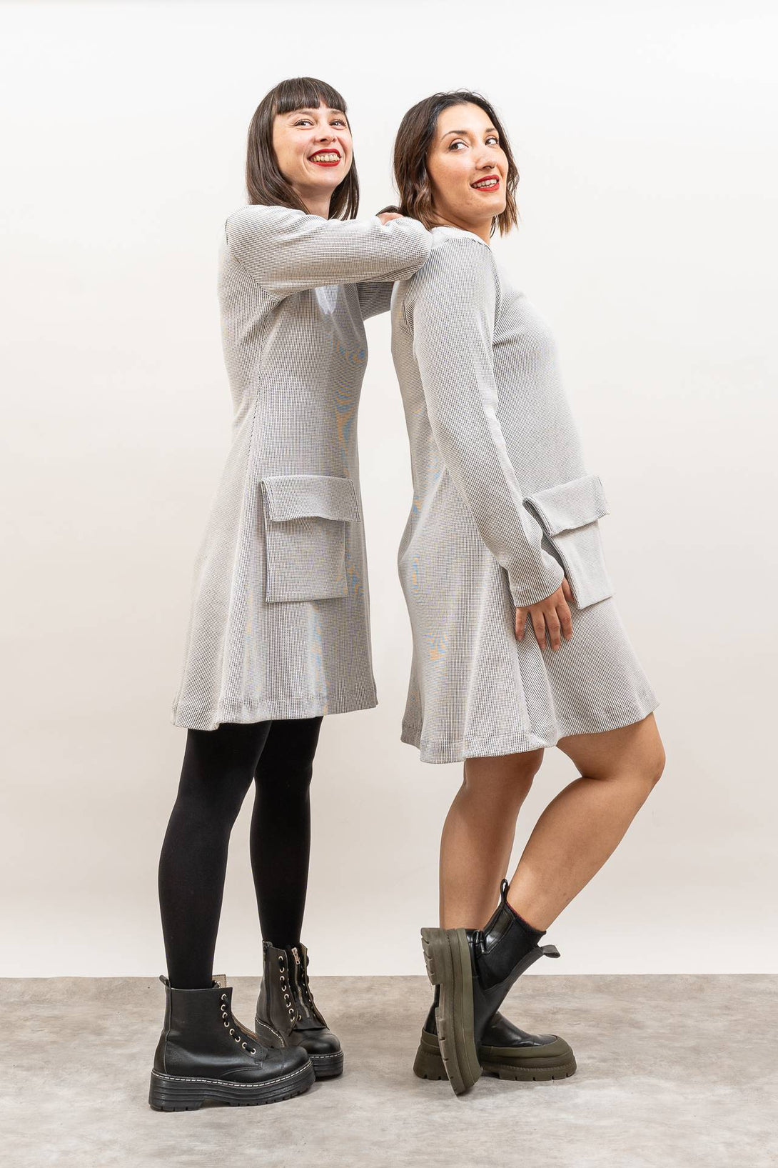 Vestido blanco Amélie bolsillo-Elisa Muresan