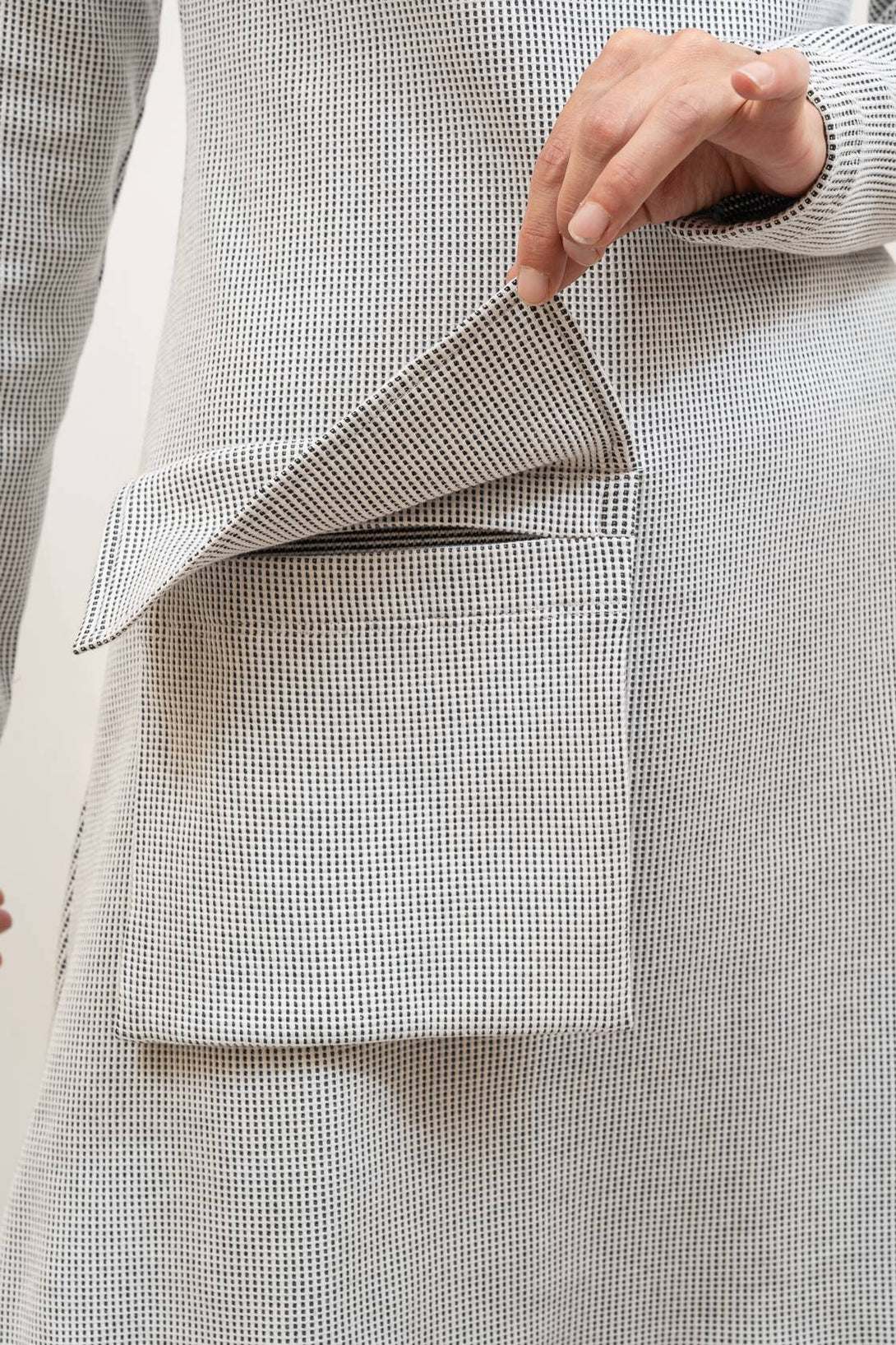 Vestido blanco Amélie bolsillo-Elisa Muresan