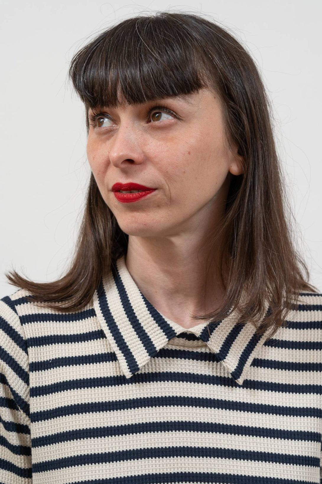 Vestido camisero de rayas-Elisa Muresan