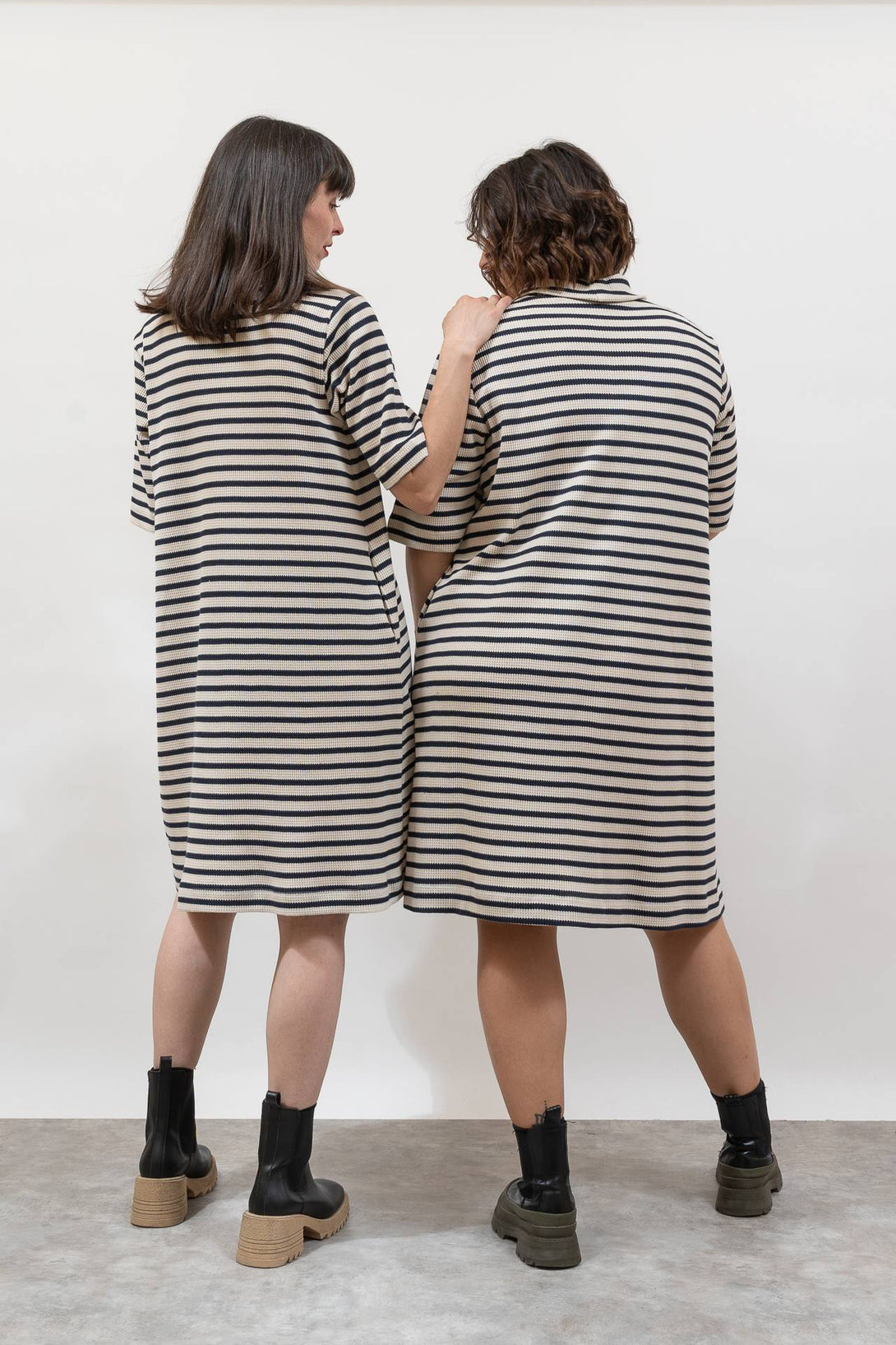 Vestido camisero de rayas-Elisa Muresan