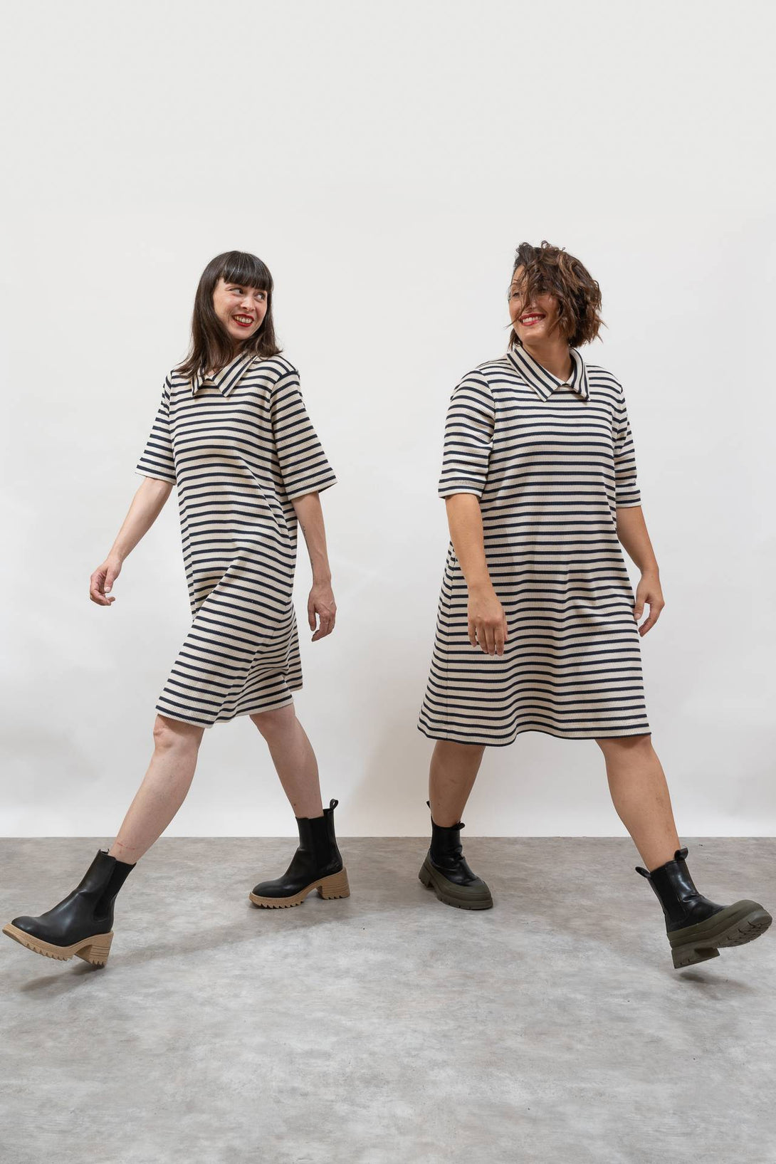 Vestido camisero de rayas-Elisa Muresan
