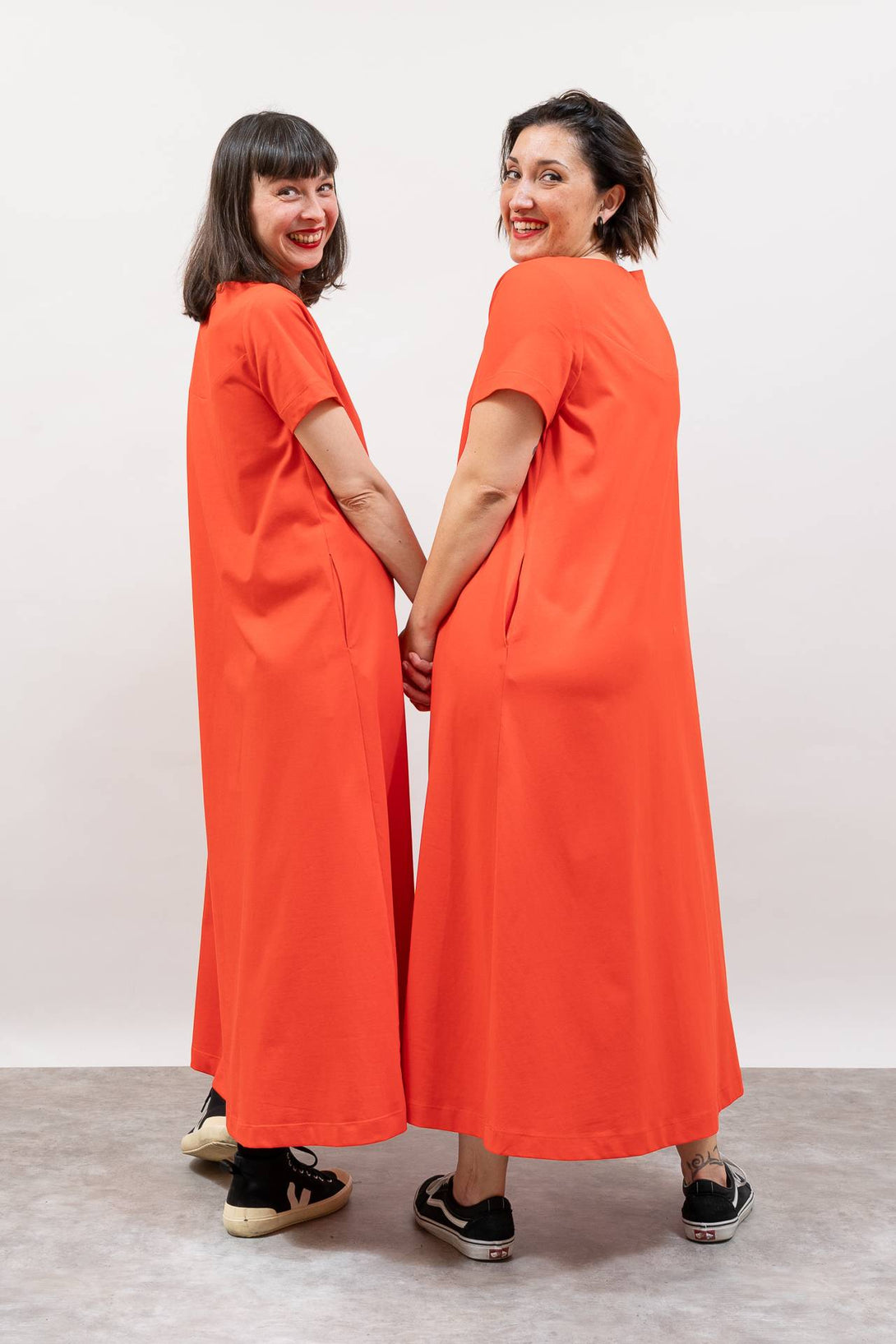 Vestido canesú naranja-Elisa Muresan