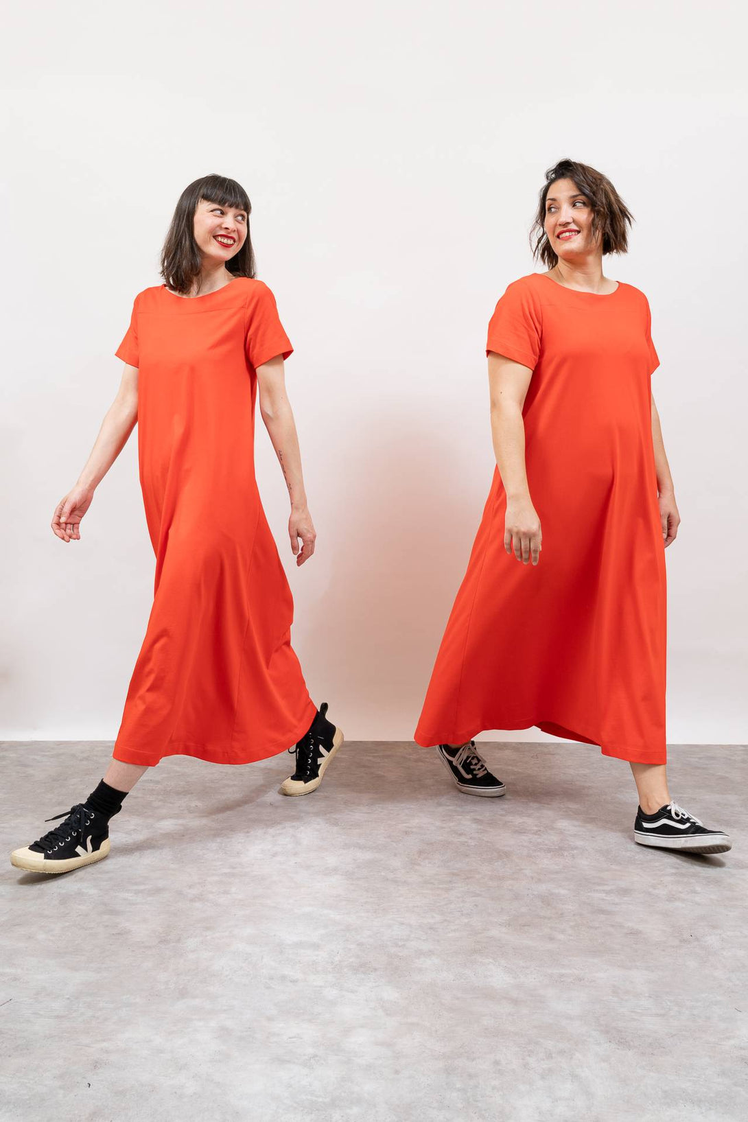 Vestido canesú naranja-Elisa Muresan