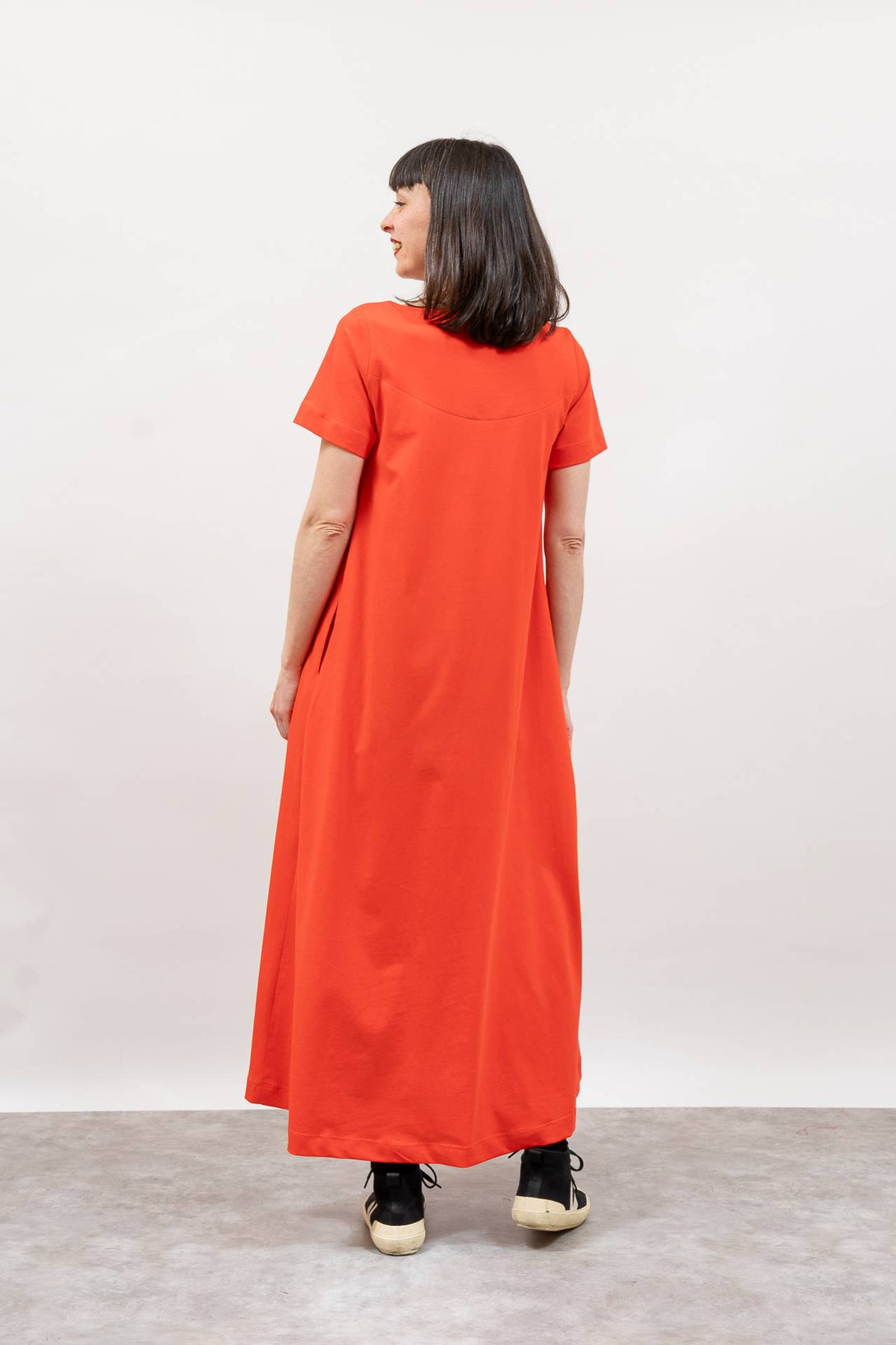 Vestido canesú naranja-Elisa Muresan