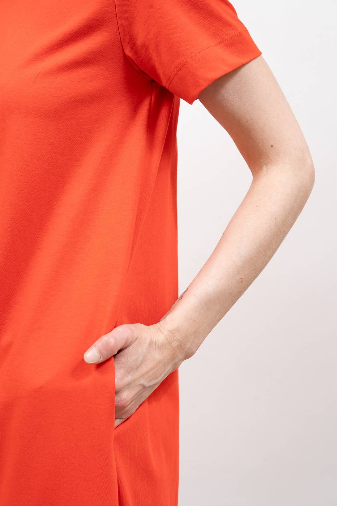 Vestido canesú naranja-Elisa Muresan