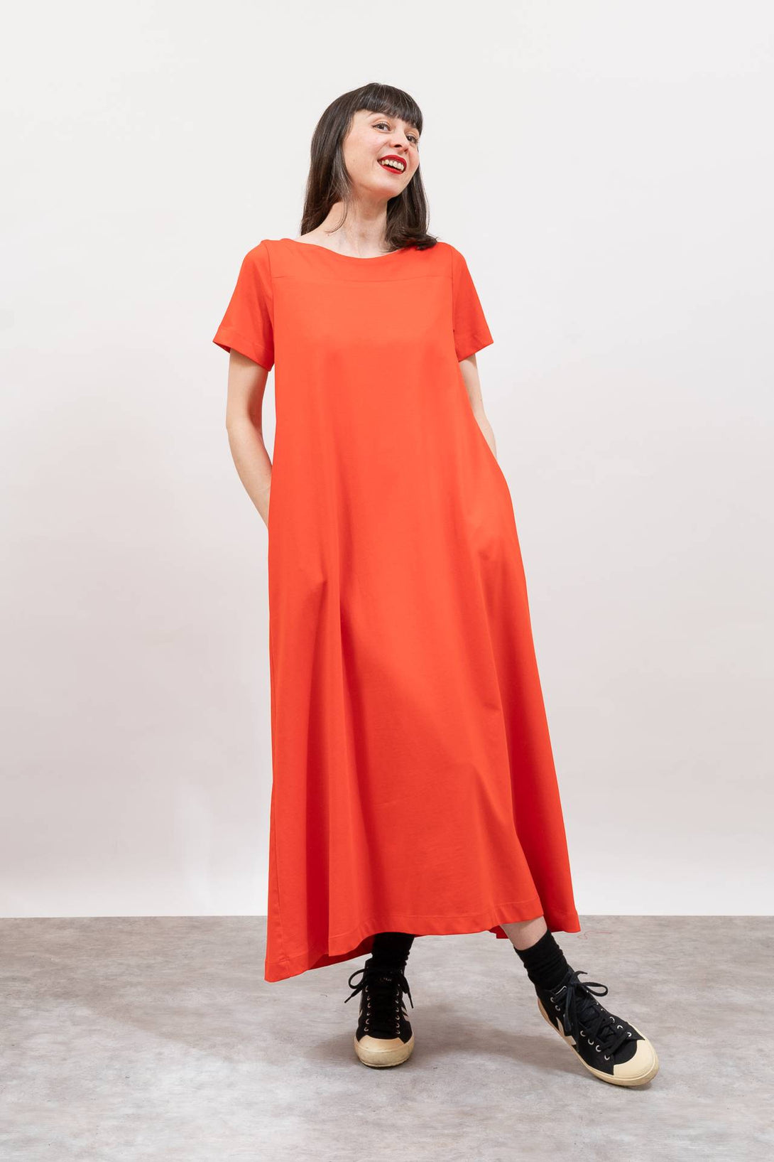 Vestido canesú naranja-Elisa Muresan
