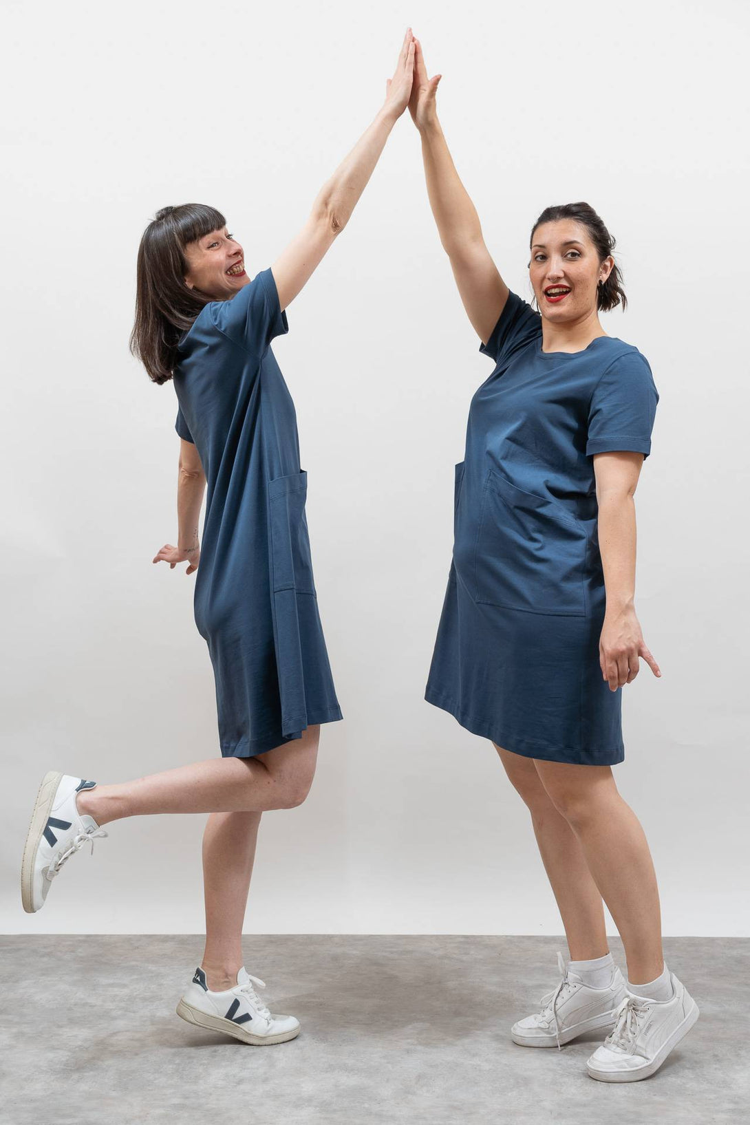 Vestido evasé navy-Elisa Muresan