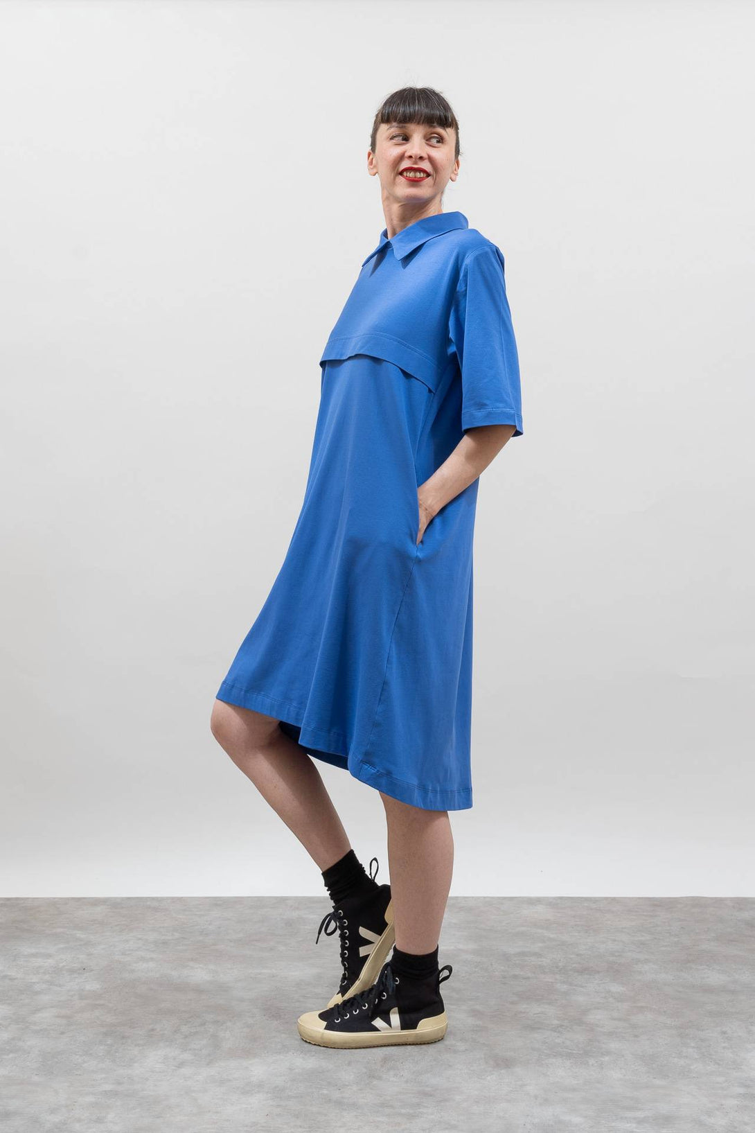 Vestido Frida azul-Elisa Muresan