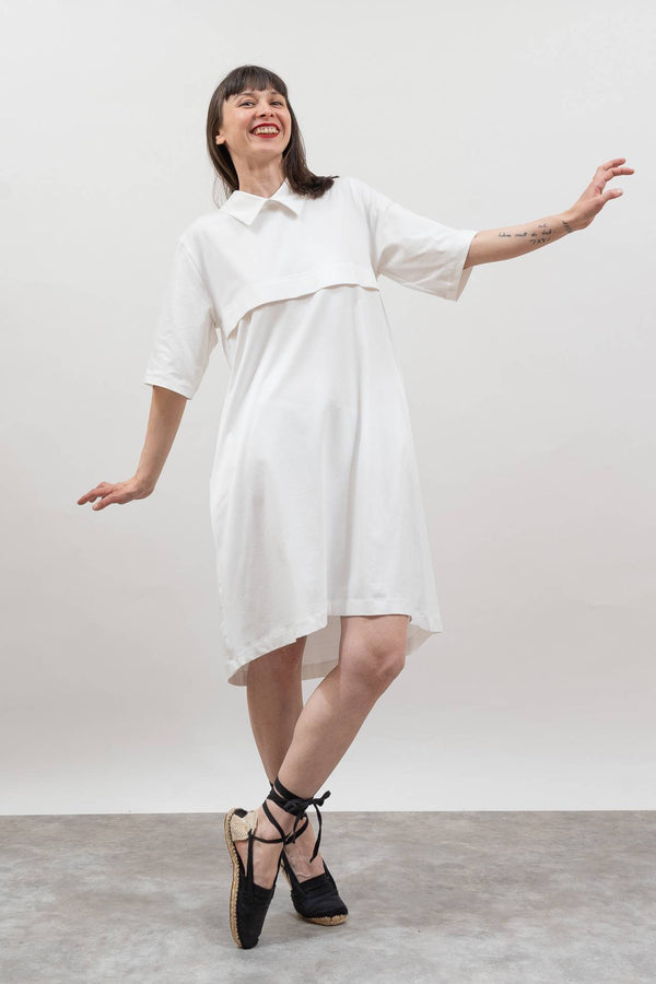 Vestido Frida blanco-Elisa Muresan