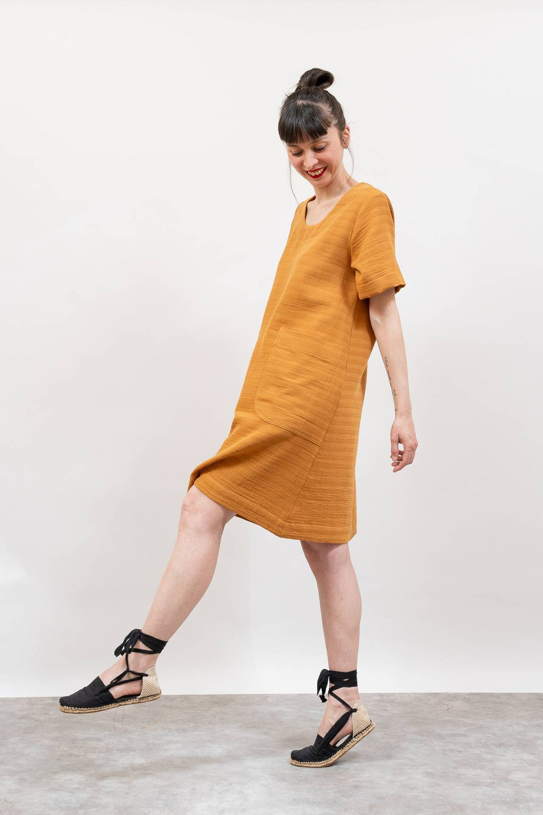 Vestido muselina con manga-Elisa Muresan