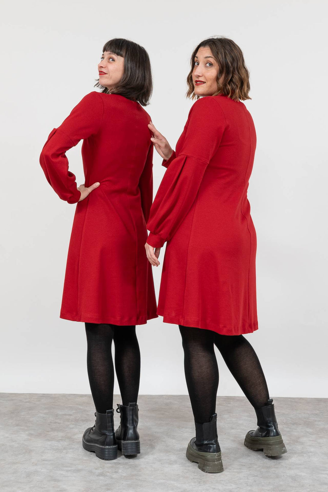 Vestido Twiggy rojo-Elisa Muresan